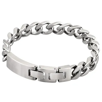 Immagine prodotto di Bracciale Lotus Style da uomo in acciaio inox argento LS1553-2/1 con incisione su placca
