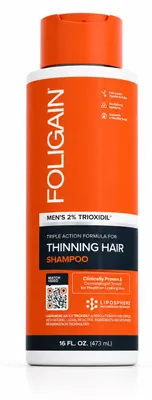 Produktbild von Shampoo, Foligain, mit Dreifachwirkung, für dünner werdendes Haar, für Männer, mit 2 % Trioxidil, 473 ml