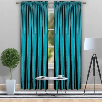 Produktbild von Verdunkelung Vorhang Velour Samt Velvet Blickdicht Schlaufenband Tunneldurchzug 140 x 270 cm - Smaragd