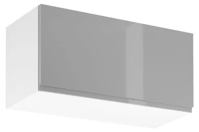 Immagine prodotto di Pensile con ante a battente ARBOR - larghezza 80 cm, grigio lucido / bianco