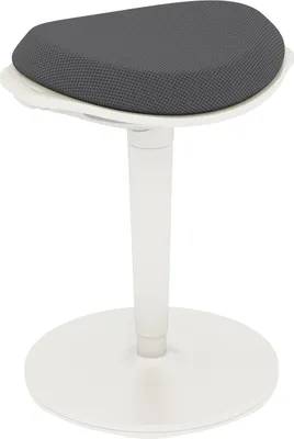 Produktbild von Pendelhocker, ergonomischer Bürohocker, höhenverstellbar Arbeitshocker, Drehstuhl für Büro, Mesh, Grau
