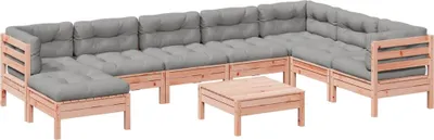 Produktbild von vidaXL 9-tlg. Garten-Sofagarnitur mit Kissen Massivholz Douglasie