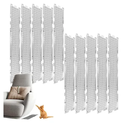 Produktbild von Katzenschutzmatte - 10 Stück Katzenschreckmatte für Möbel | Trainingsbedarf für Wand-, Kratzschutz für Sofa, Auto, Außenbereich, Balkon, Wohnzimmer, Schlafzimmer, Garten