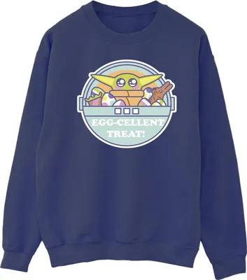 Produktbild von Star Wars - "The Mandalorian Eggcellent Easter" Sweatshirt für Herren BI46737 (M) (Marineblau)