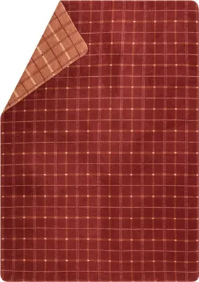 Produktbild von Kuscheldecke Karo Farbe Bordeaux Rot 150x200cm von David Fussenegger