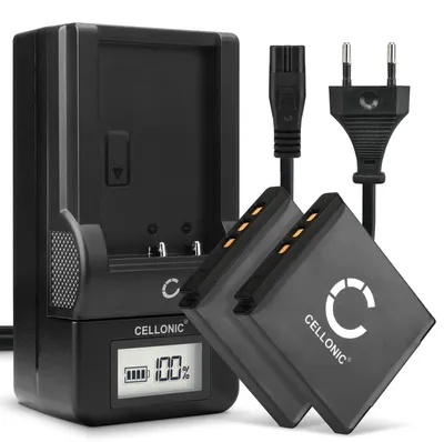 Immagine prodotto di CELLONIC 2x Batteria per Fotocamera Compatibile con Pentax Q, Q10, Q7, D-LI68 – (700mAh, 3.7V) + Caricabatteria