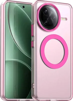 Immagine prodotto di Custodia MagSafe per Xiaomi Poco F7 Ultra - Cover posteriore Phonesta HardFrost Semi-Trasparente - Rosa opaco