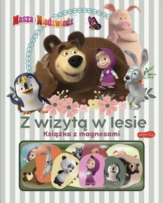 Obrázok produktu pre Masza i Niedźwiedź. Z wizytą w lesie. Książka z magnesami