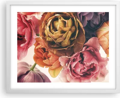Produktbild von Gerahmtes Poster - Weißer Rahmen - Blumenstrauß Blumen Braut - 50x40 cm - Wand Bild - Wanddeko - Wandbilder - Kunstposter - Wandposter - Bilderrahmen - Bilder - Kunstdruck - P2WAA50x40-5025