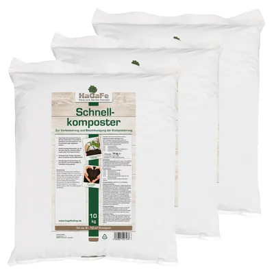 Produktbild von HaGaFe Schnellkomposter, 3 x 10 kg, Kompostbeschleuniger, Komposthilfe, Kompost
