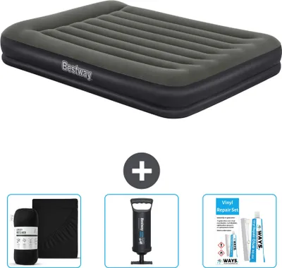 Produktbild von Bestway Luftmatratze – 2-Personen – 152 x 203 x 36 cm – Grün – im Lieferumfang enthalten Zubehör