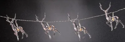 2 Stück LED Lichterkette Hirsch mit je 10 LED