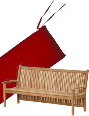 Produktbild von Teako Design Bankauflage für Gartenbank Pescara 150x50x5 cm Rot
