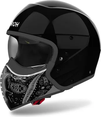 Produktbild von Convert Helm Crosshelm Schutzhelm Rollerhelm AIROH Paesly J110 Schwarz Größe L