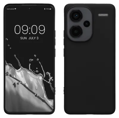 Produktbild von kwmobile Handyhülle für Xiaomi Redmi Note 13 Pro+ 5G / Redmi Note 13 Pro Plus 5G Hülle - TPU Case - Kabelloses Laden - Schutzhülle Cover in Schwarz