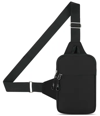 Produktbild von Umhängetasche Brusttasche Schultertasche - Wasserdicht - Verstellbarer Riemen - Schwarz