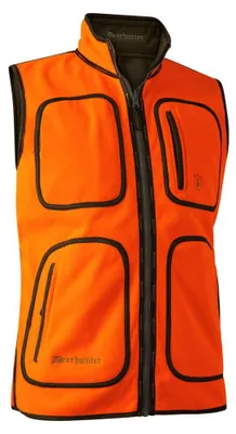Produktbild von Deerhunter Herren, Gamekeeper Wendbare Fleece Weste, Jagdweste, Farbe:Safety Orange, Größe:XL