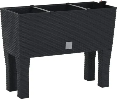 Obrázok produktu pre vidaXL Zvýšená posteľ antracit 60x25x46 cm PP ratan