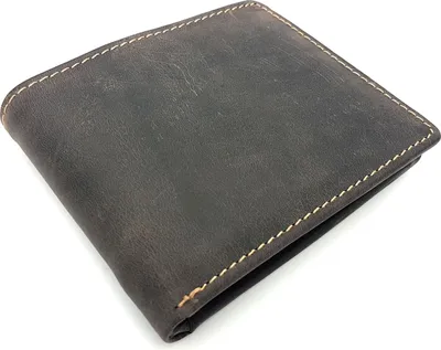 Produktbild von Jockey Club rustikale Vintage Geldbörse naturbelassenes Vollrind-Leder Portemonnaie mit RFID Schutz Toro dunkelbraun