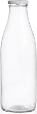Produktbild von Flasche für Milch, Getränke, Wasser, Saft, Limonade, Milch, Getränke, Glas, 1 l