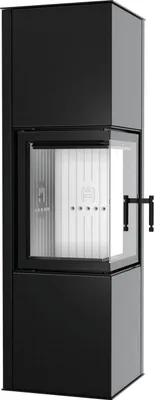 Produktbild von Kaminofen Hitze SIGA 6,5 kW Eckscheiben Ofen Holzofen Kamin Holz schwarz