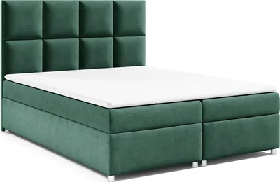 Produktbild von Best for Home Boxspringbett mit Bettkasten Trinity K-2 Bonellfederkern inkl. Topper, mit Lieferung 180x200-Grün