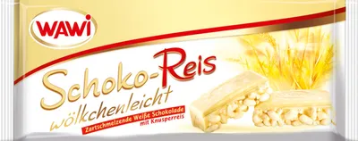 Produktbild von Wawi Schoko-Reis wölkchenleicht Weiße Schokolade 40g
