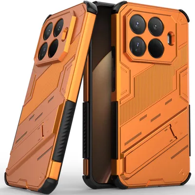 Produktbild von Armor Hülle für Xiaomi 15T Pro Hybrid PC TPU Bumper Stoßfestes Schutzhülle mit Standfunktion Orange