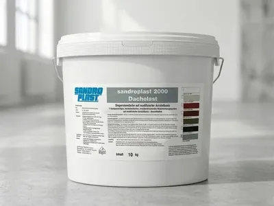 Produktbild von Sandroplast Dachelast 2000 12 kg lichtgrau / kieselgrün RAL 7035 Dachanstrich lösemittelfrei