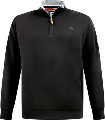 Produktbild von Duke - "D555 Russel" Fleece-Oberteil für Herren, mit kurzem Reißverschluss, Kingsize DC583 (7XL, 7XL) (Schwarz/Schwarz)