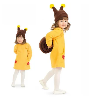 Produktbild von Tierkostüm für Kinder Schnecke Waldtier Kleid mit Mütze (104)