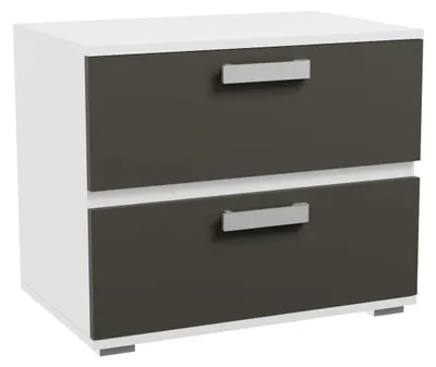 Image de Table de chevet de style scandinave avec deux tiroirs