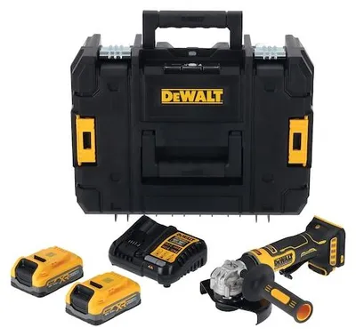 Image de Meuleuse compacte 125 mm XR 18V 3,5 Ah Li-Ion Brushless powerstack - DEWALT - DCG404S2T-QW