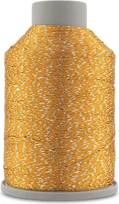 Produktbild von YarnArt Camellia Neu 421 Orange-Gold - Glänzende Polyester-Metallic-Mischung, 450m/50g