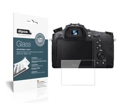 Produktbild von 2x Schutzfolie für Sony Cyber-Shot DSC-RX10 IV - Anti-Shock 9H Folie dipos Glass Kunststoffglas