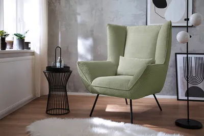 Produktbild von KAWOLA Sessel IVA Relaxsessel Cord olivgrün