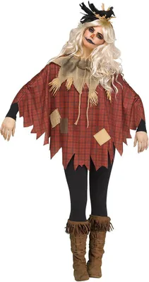 Produktbild von Halloween Vogelscheuche Poncho Größe: M-L