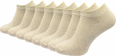 Produktbild von Gawilo  Sneaker Socken 100% Baumwolle | Natürliches Material | Damen & Herren (8 Paar), Beige / 35 - 38