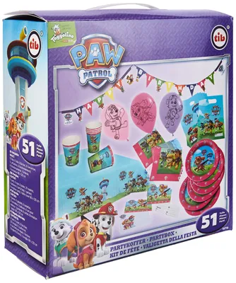 Paw Patrol Partykoffer, 51-teilig, Feestservies & Decoratie