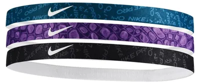 Image de Nike - Bandeau « N0002560428OS » (lot de 3) PP2340 (taille unique, taille unique) (noir/noir/violet/violet/bleu/bleu)