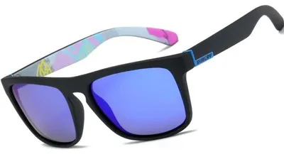 Productafbeelding van Zonnebril, gepolariseerd, voor heren en dames, UV400 bescherming, retrostijl, donkerblauw - model 1