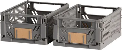 Image de Boîtes de rangement pliables, lot de 2, 17 x 12,5 x 7 cm