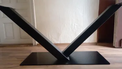 Produktbild von Tischgestell V-PLATTE Design Tischkufen Industriedesign Tischbeine 10mm schwarze