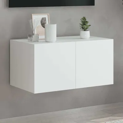 Produktbild von TV-Wandschrank mit LED-Leuchten Weiß 60x35x31 cm 837267