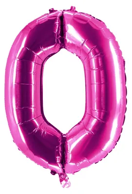 Produktbild von Folienballons Pink 100cm Zahl 0 Geburtstag Zahlenballon Kindergeburtstag Jubiläum glänzend
