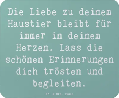 Produktbild von Mr. & Mrs. Panda Mauspad Spruch Trauerbewältigung Haustierverlust - Meeresbrise - Geschenk, Mutmacher, Zuversicht, Mouse Pad, laptop, Trost, Trostspender, Lebensfreude