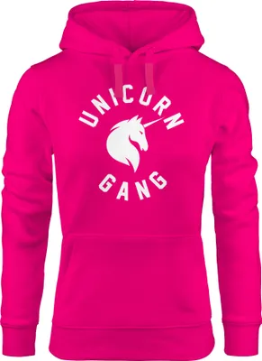 Produktbild von Unicorn Gang Kapuzen-Pullover Einhorn Damen Hoodie Moonworks® pink M