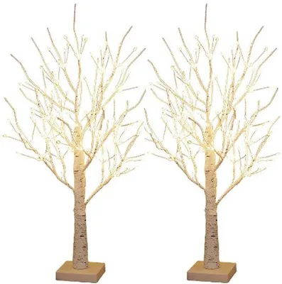 Immagine prodotto di Rami di betulla luminosi a LED alimentati a batteria – bianco caldo – decorativi – Natale, feste, decorazioni d'interni