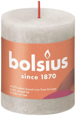 Immagine prodotto di BOLSIUS Stumpenkerze Rustiko Shine 8x7cm sandgrau