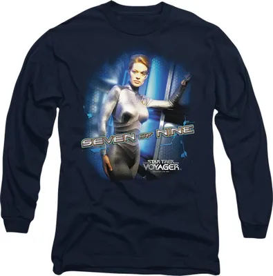 Immagine prodotto di Star Trek - Maglietta "Sette di Nove" per uomo/donna Unisex TV10299 (XXL) (blu navy)